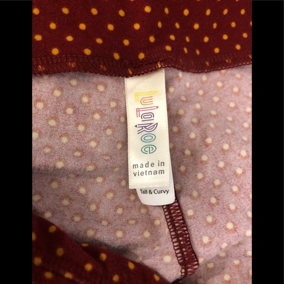 LulaRoe woman leggings pants size tall& curvy - Picture 7 of 7